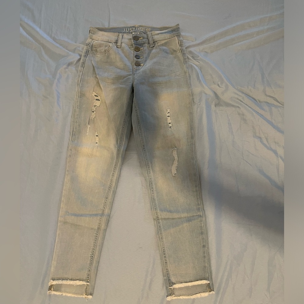 Justice denim jeans size 14 slims back to school NWOT